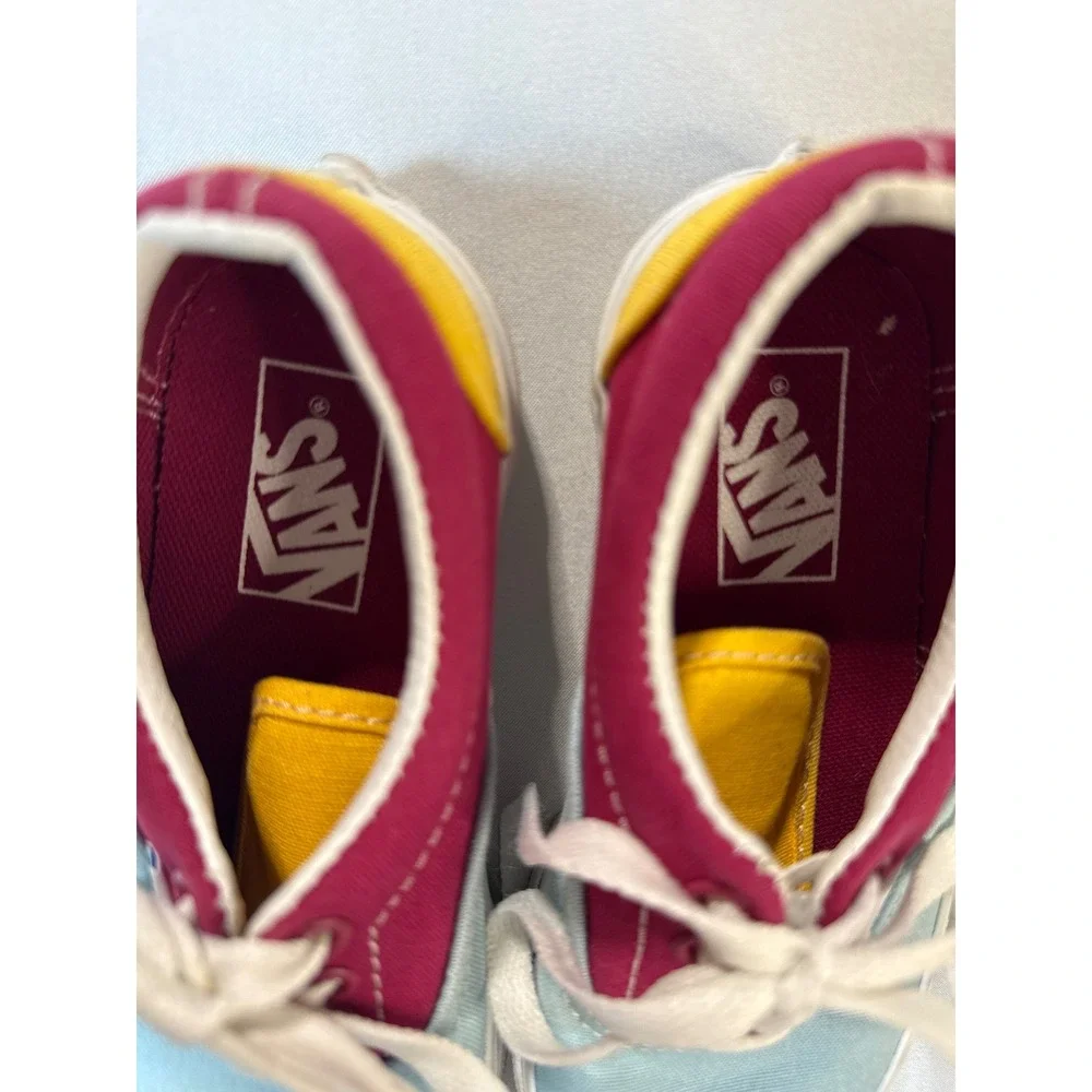 Vans Era Kids Colorblock Sneakers Blue Magenta Yellow Size 12.0 Low Top Shoes